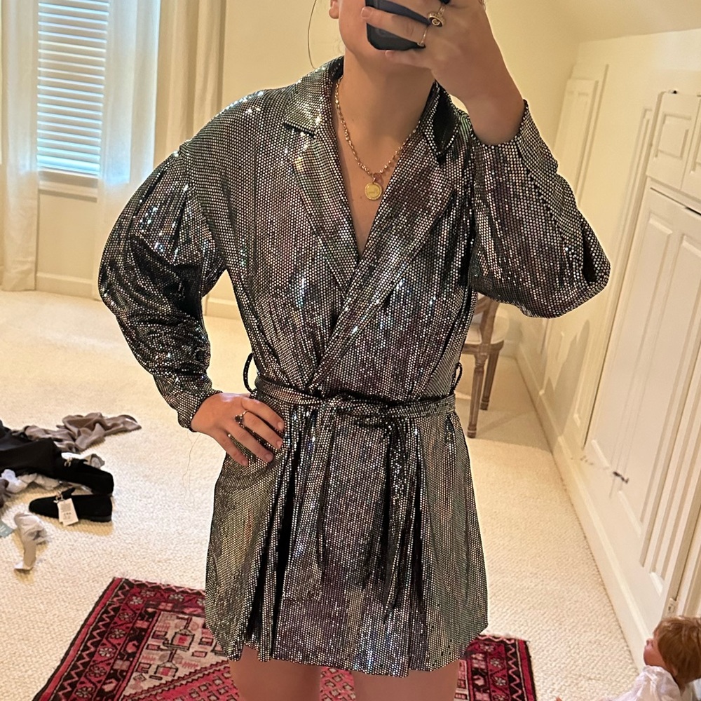 Zara Sequin Wrap Dress/Romper